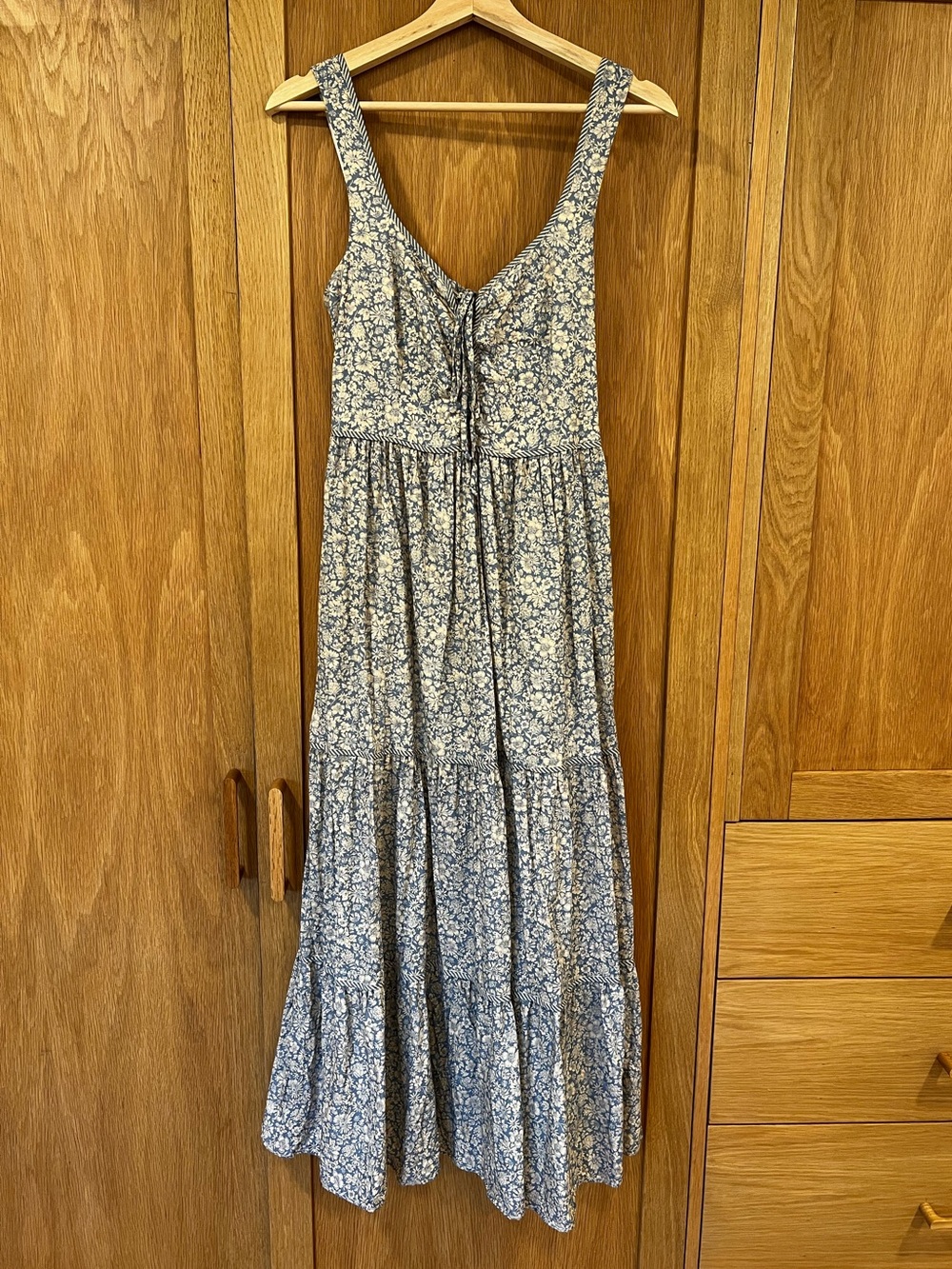 Christy Dawn Adele Dress Daisy Blue Floral Size Small Cottagecore Prairie